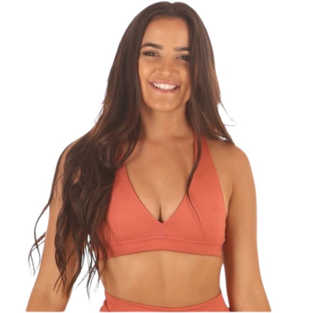 NWT Mika Yoga Wear Maya Racerback Bra Orange Size XL